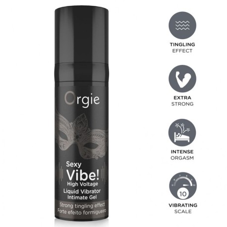 ORGIE - AMBIANCE SEXY! VIBRATEUR LIQUIDE EXTRA PUISSANT HAUTE TENSION 15 ML