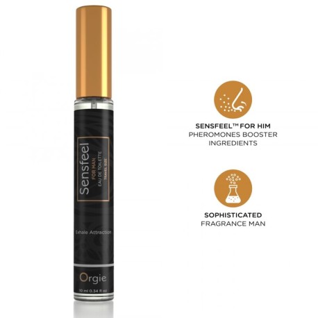 ORGIE - SENSFEEL POUR HOMME BOOSTER DE PHÉROMONES EAU DE TOILETTE FORMAT VOYAGE 10 ML