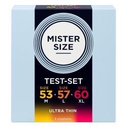 MISTER SIZE - PACK ÉCHANTILLON DE PRÉSERVATIFS TAILLE 53-57-60 MM (3 UNITÉS)
