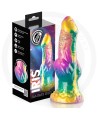 EPIC - GODEMICHET IRIS AVEC TESTICULES ARC-EN-CIEL DE PLAISIR