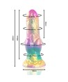 EPIC - GODEMICHET IRIS AVEC TESTICULES ARC-EN-CIEL DE PLAISIR