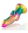 EPIC - GODEMICHET IRIS AVEC TESTICULES ARC-EN-CIEL DE PLAISIR
