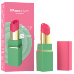WOMANIZER - STIMULATEUR CLITORIAL À SUCCION BEAUTÉ 6 NIVEAUX D'INTENSITÉ VERT ET ROSE