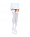 LEG AVENUE - CUISSES HAUTES EN NYLON AVEC NOEUD BLANC / ROSE