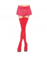 LEG AVENUE - CUISSES HAUTES EN NYLON ROUGE