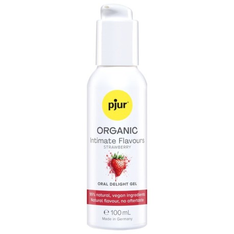 PJUR - GEL DÉLICIEUX ORAL BIO POUR LES AMOUREUX À LA FRAISE 100 ML