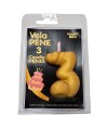 DIABLO PICANTE - BOUGIE PÉNIS EN FORME DE CHIFFRE 3 COULEUR OR