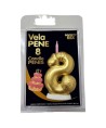 DIABLO PICANTE - BOUGIE PÉNIS EN FORME DE CHIFFRE 8 COULEUR OR