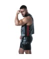 LOCKER GEAR - PUNCH HOLE LEATHERETTE CHALECO AZUL S