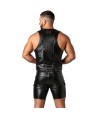 LOCKER GEAR - PUNCH HOLE LEATHERETTE CHALECO AZUL S