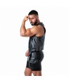 LOCKER GEAR - PUNCH HOLE LEATHERETTE CHALECO AZUL S
