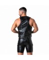 LOCKER GEAR - PUNCH HOLE LEATHERETTE CHALECO AZUL S