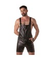 LOCKER GEAR - PUNCH HOLE LEATHERETTE PETO CORTO NEGRO S