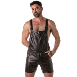 LOCKER GEAR - PUNCH HOLE LEATHERETTE PETO CORTO NEGRO S