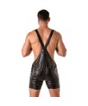 LOCKER GEAR - PUNCH HOLE LEATHERETTE PETO CORTO NEGRO S