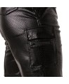 LOCKER GEAR - PUNCH HOLE LEATHERETTE CORTE HOLGADO PANTALÓN CORTO CARGO NEGRO S
