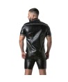 LOCKER GEAR - PUNCH HOLE LEATHERETTE CAMISA BLANCO S