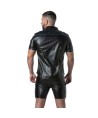 LOCKER GEAR - PUNCH HOLE LEATHERETTE CAMISA BLANCO S