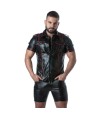 LOCKER GEAR - PUNCH HOLE LEATHERETTE CAMISA BLANCO S