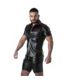 LOCKER GEAR - PUNCH HOLE LEATHERETTE CAMISA BLANCO S