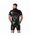 LOCKER GEAR - PUNCH HOLE LEATHERETTE CAMISA BLANCO S