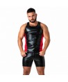 LOCKER GEAR - PUNCH HOLE LEATHERETTE CAMISETA DE TIRANTES AZUL S