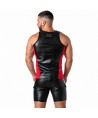 LOCKER GEAR - PUNCH HOLE LEATHERETTE CAMISETA DE TIRANTES AZUL S