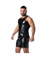 LOCKER GEAR - PUNCH HOLE LEATHERETTE CAMISETA DE TIRANTES AZUL S