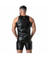 LOCKER GEAR - PUNCH HOLE LEATHERETTE CAMISETA DE TIRANTES AZUL S