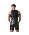 LOCKER GEAR - PUNCH HOLE LEATHERETTE CAMISETA DE TIRANTES AZUL S