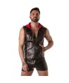 LOCKER GEAR - PUNCH HOLE LEATHERETTE SUDADERA CON CAPUCHA BLANCO S