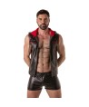 LOCKER GEAR - PUNCH HOLE LEATHERETTE SUDADERA CON CAPUCHA BLANCO S