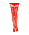 LEG AVENUE - TAILLE PLUS SHEER STAY UPS ROUGE TAILLE PLUS