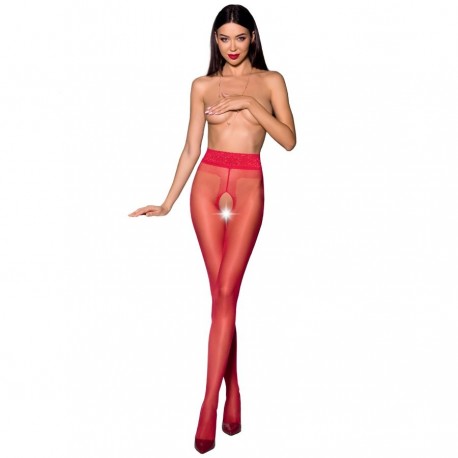 PASSION WOMAN TIOPEN 001 BAS ROUGE TAILLE 3/4