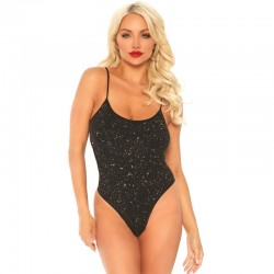 LEG AVENUE TEDDY NOIR AVEC LUREX DORÉ TU