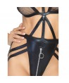 LEG AVENUE CAGE SANGLE GARTER TEDDY S/M