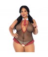 LEG AVENUE - ÉCOLIÈRE CROTHLESS FITNESS TEDDY GRANDE TAILLE