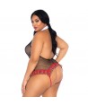 LEG AVENUE - ÉCOLIÈRE CROTHLESS FITNESS TEDDY GRANDE TAILLE