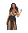 LEG AVENUE - ROBE MAXI CAGE ET STRING S/M