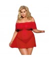 SUBBLIME QUEEN PLUS - ROBE COURTE + STRING ROUGE